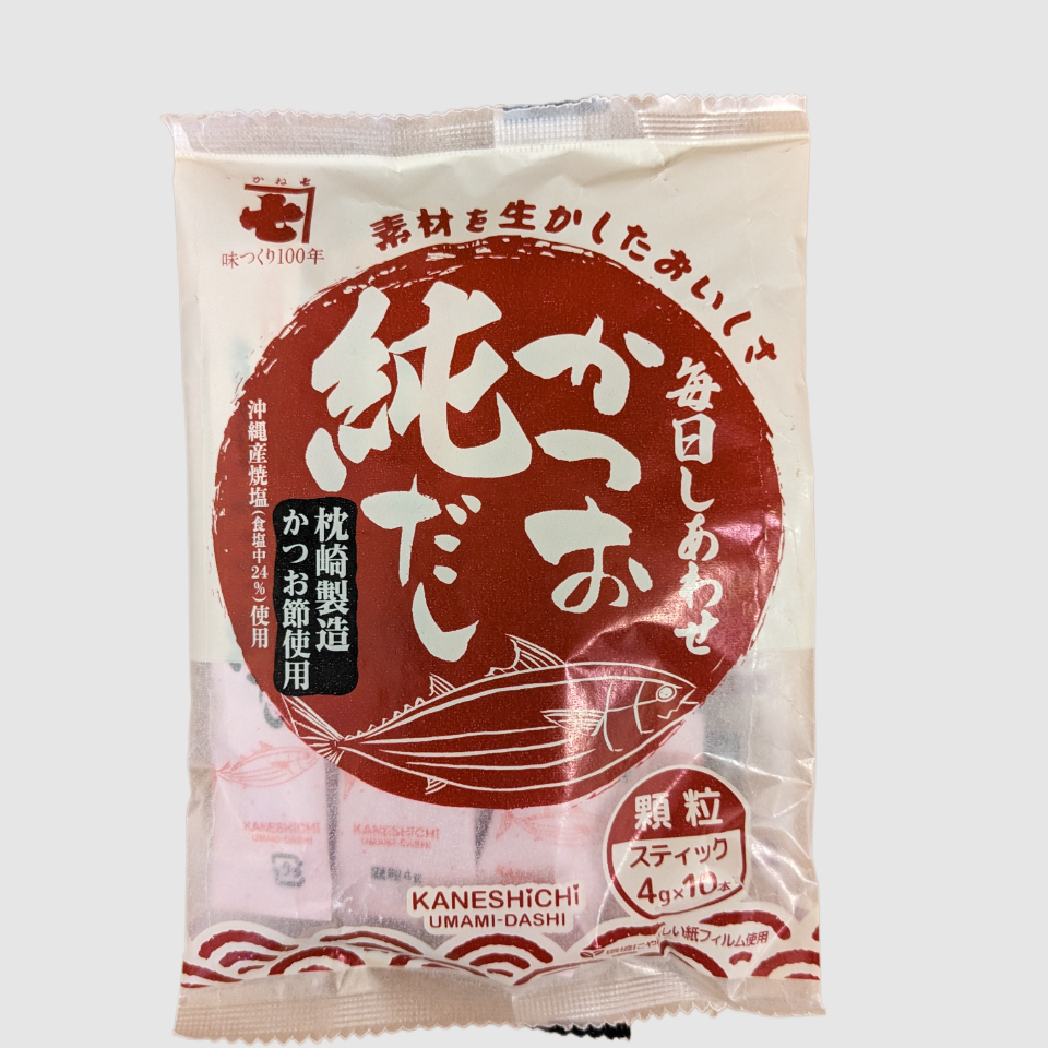 "KANESHICHI" MAINICHI SHIAWASE KATSUO JYUN DASHI 4G10P*4(20)