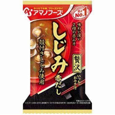 "AMANO FOODS" FREEZE DRIED ZEITAKU ITSUMO NO OMISOSHIRU SHIJIMI AKADASHI
