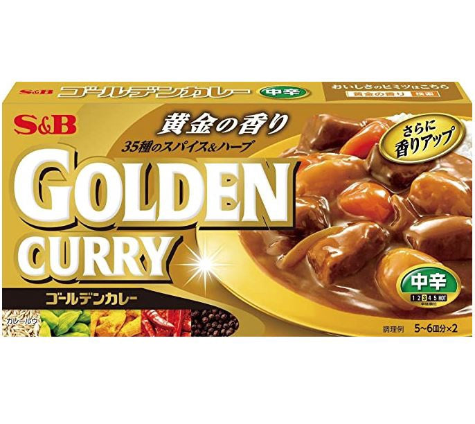 "S&B" GOLDEN CURRY MEDIUM HOT 198G (60)