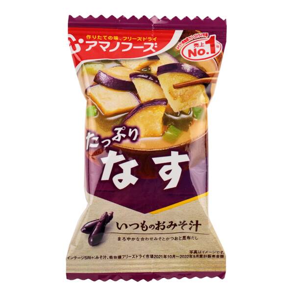 "AMANO FOODS" FREEZE DRIED ITSUMO NO OMISOSHIRU NASU (10)