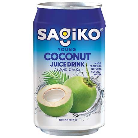 "SAGIKO" YOUNG COCONUT JUICE DRINK 320ML(24)