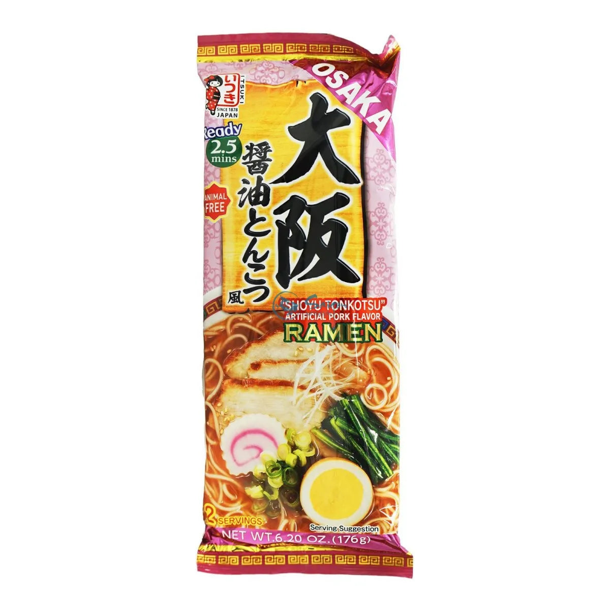 "ITSUKI" ANIMAL FREE OSAKA SHOYU TONKOTSU FU RAMEN 176G