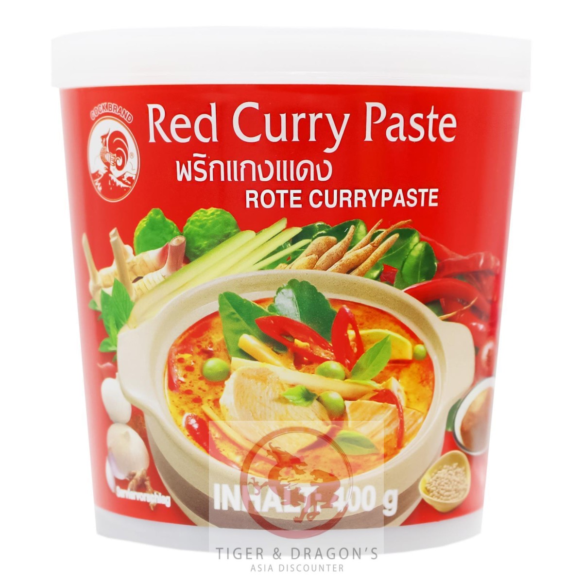 PÂTE DE CURRY ROUGE "COQ" 400G (24)